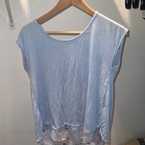 Baby blue floral woman’s top